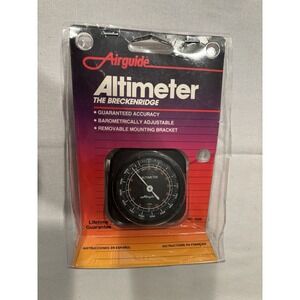 Vintage Airguide Altimeter The Breckenridge Gauge w/mounting bracket
